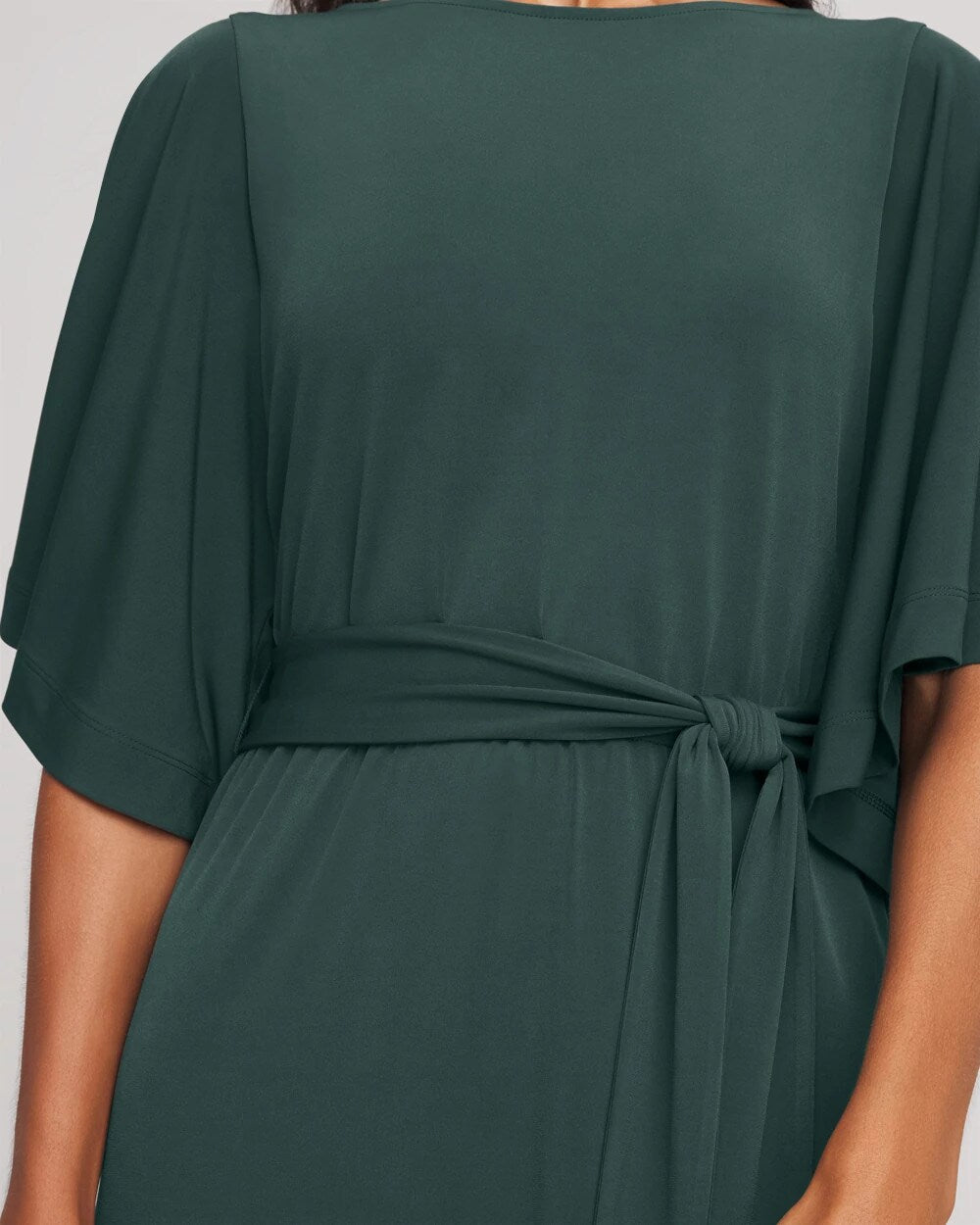 Chico's Belted Flutter-Sleeve Maxi Dress