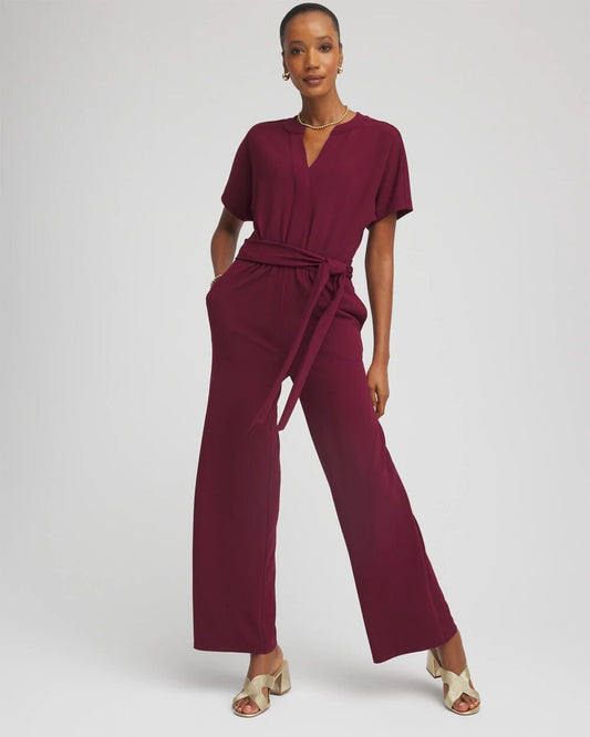 Chico's Belted Dolman-Sleeve Jumpsuit