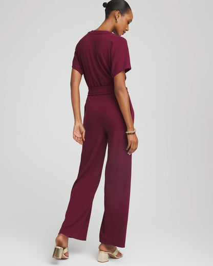 Chico's Belted Dolman-Sleeve Jumpsuit