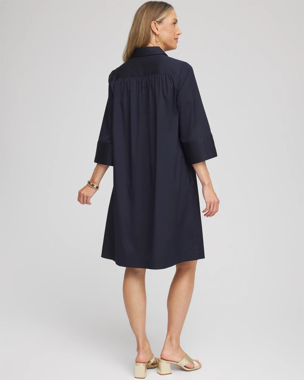 Chico's Cotton-Blend Popover Dress