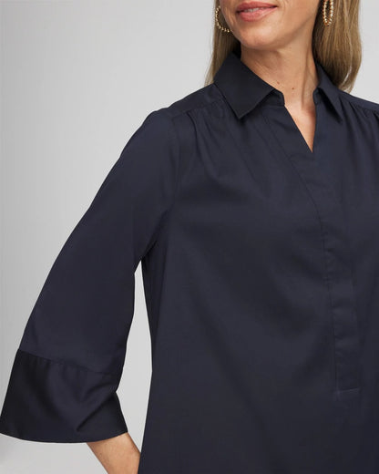 Chico's Cotton-Blend Popover Dress