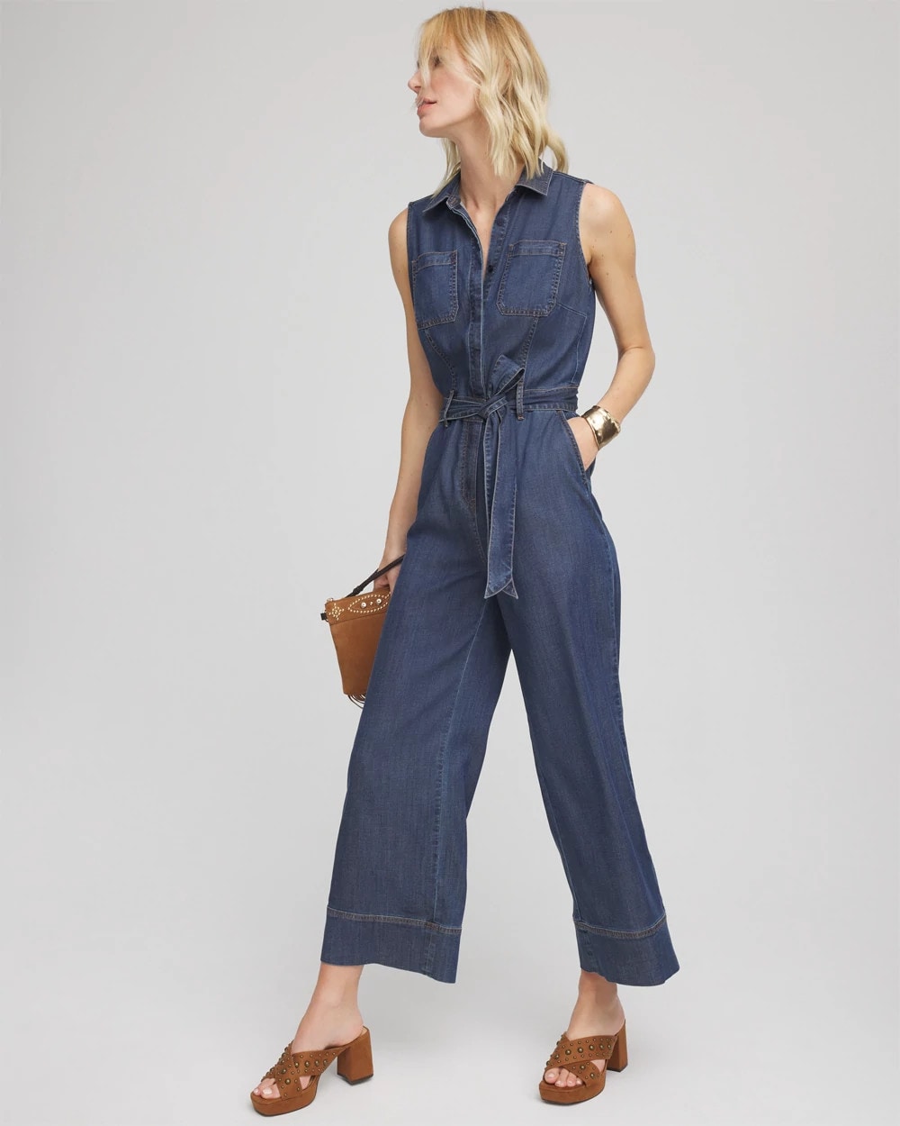 Chico's Denim Wide-Leg Jumpsuit
