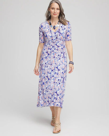 Chico's Ruched Jersey Midi Dress