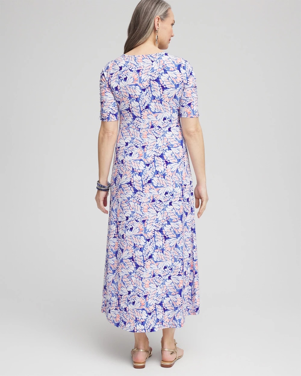 Chico's Ruched Jersey Midi Dress
