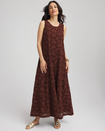 Chico's Eyelet Cutout Maxi Tank Dress