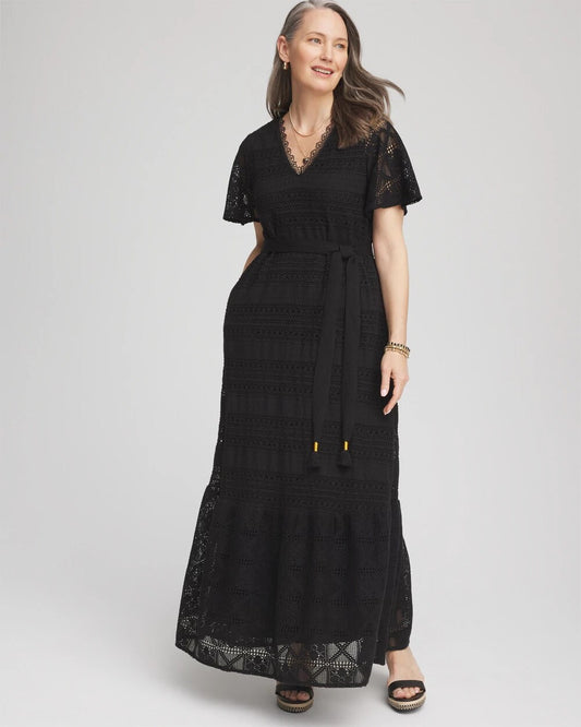 Chico's Crochet-Lace Maxi Dress