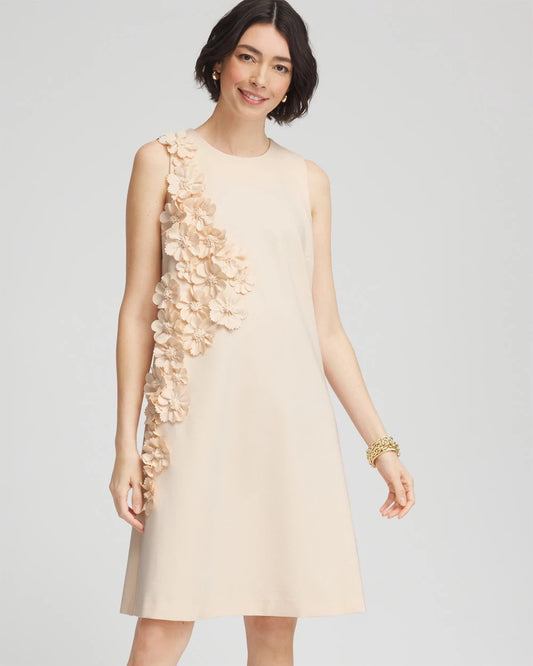 Chico's Appliqué Ponte Knit Dress