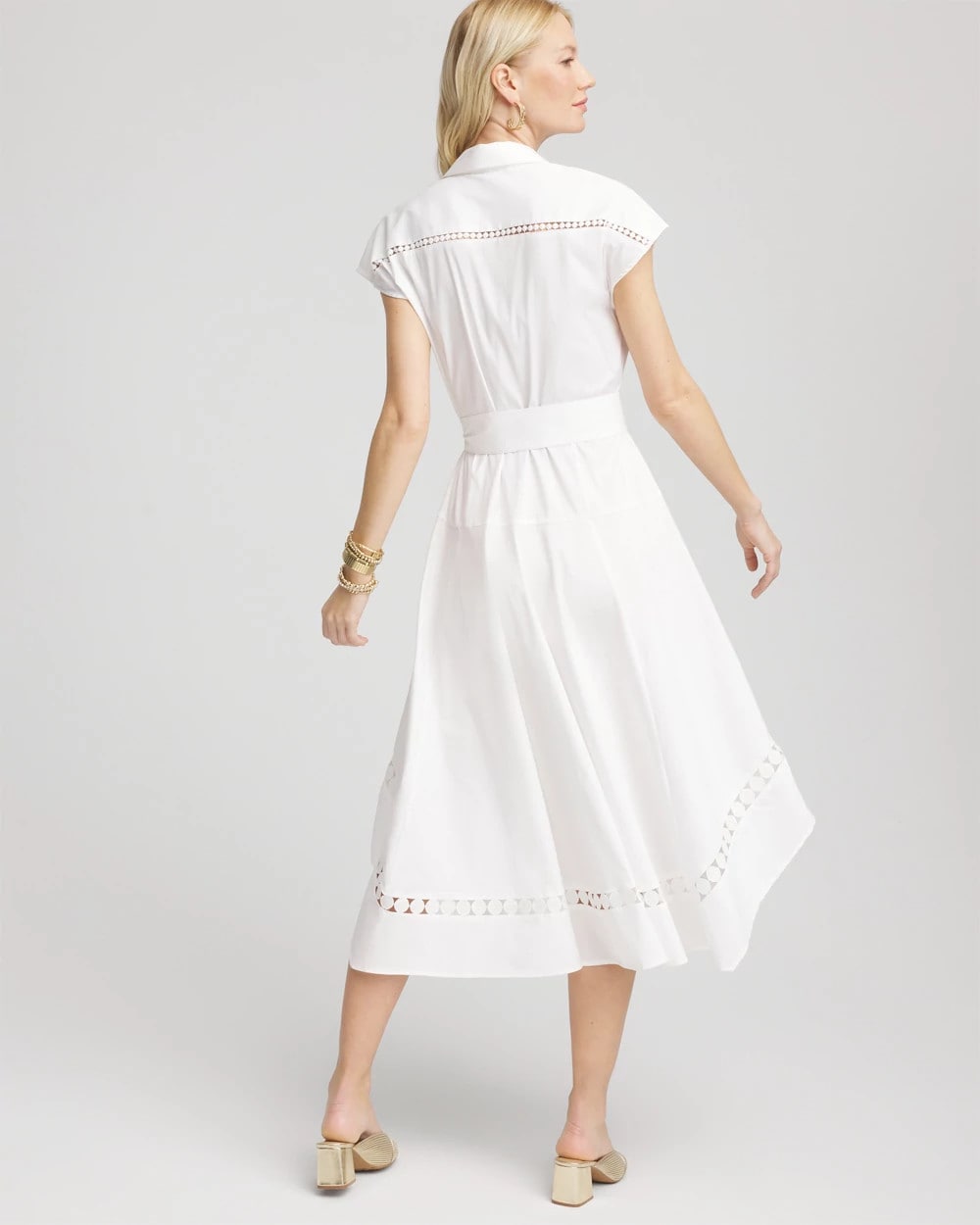 Chico's Poplin Circle Trim Maxi Shirtdress