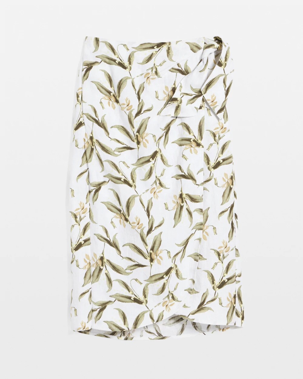 Chico's Linen Midi Wrap Skirt