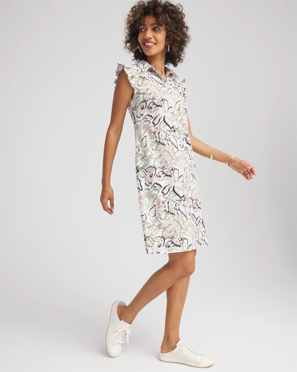 Chico's Zenergy® UPF Knit Floral Polo Dress