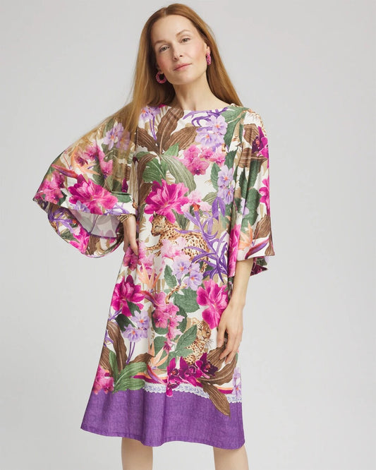 Chico's Island Angel-Sleeve Boat Neck Dress