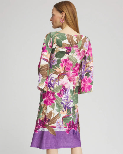 Chico's Island Angel-Sleeve Boat Neck Dress