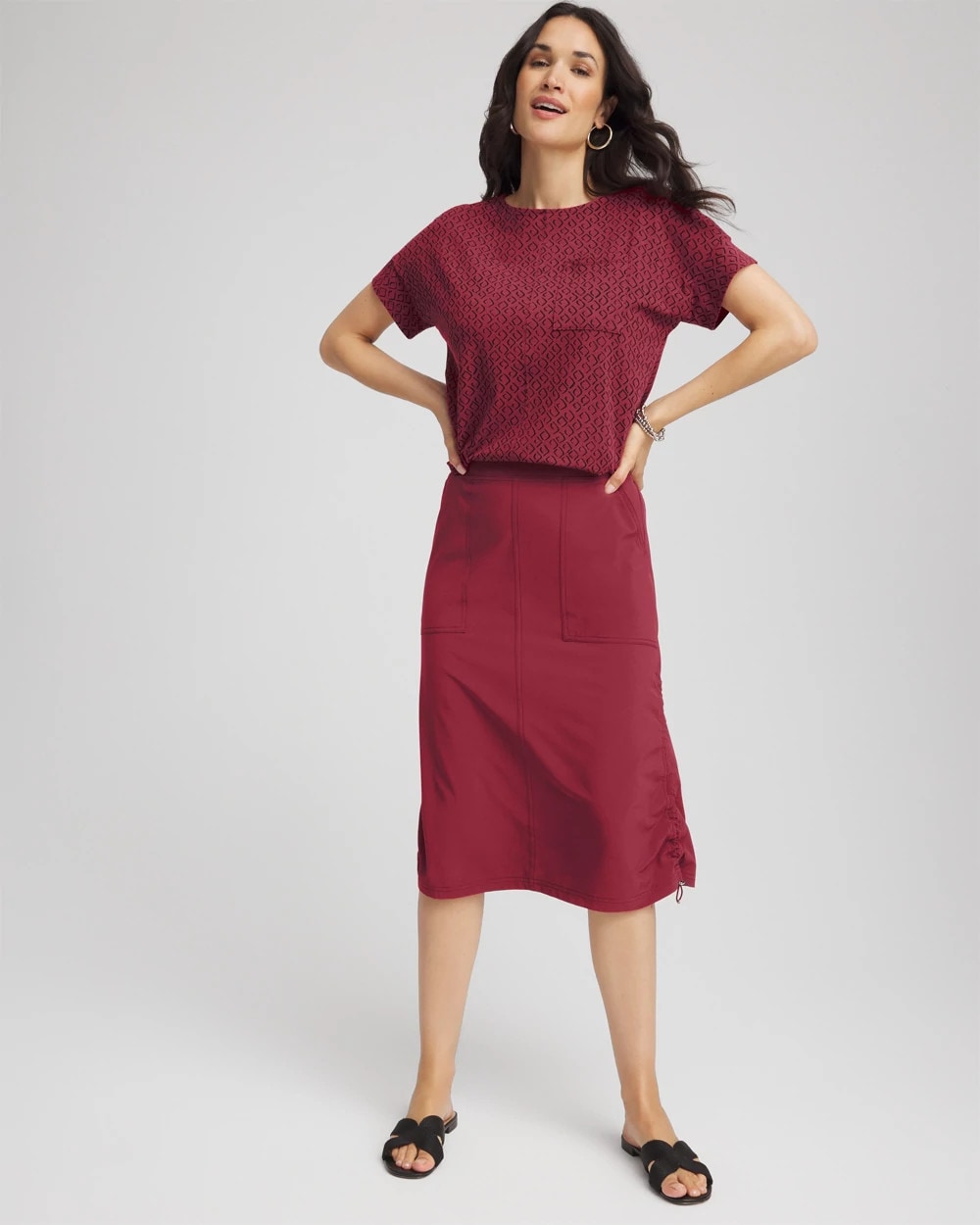 Chico's Zenergy® UPF Bungee-Hem Pull-On Skirt
