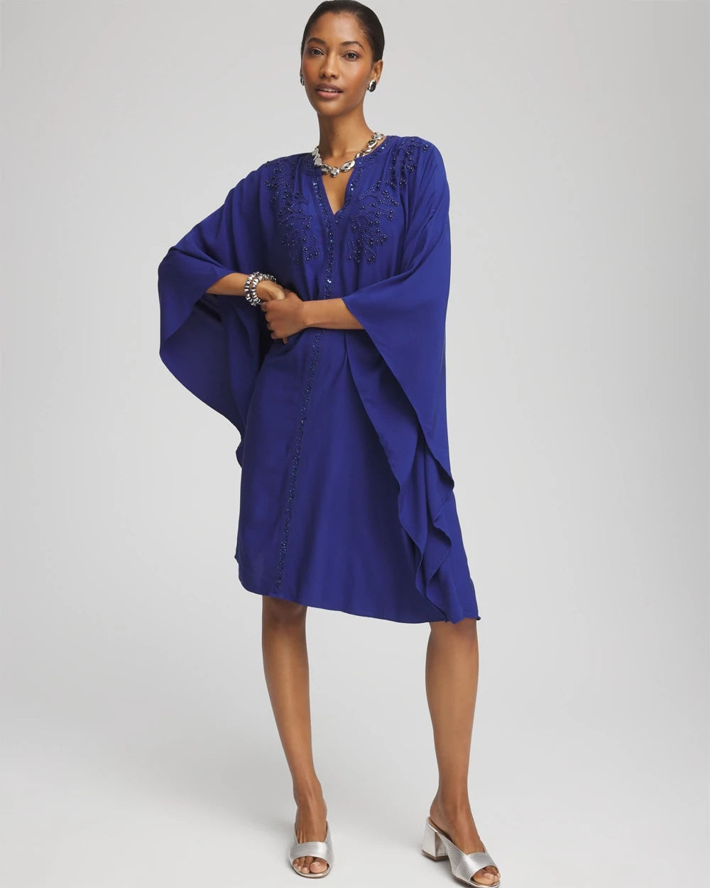 Chico's Embellished Kaftan Dress