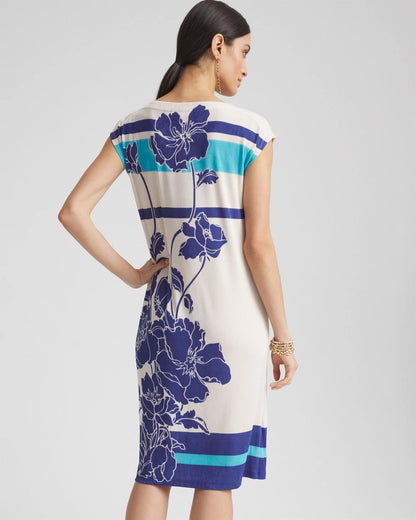 Chico's Travelers™ Wildflower Cap-Sleeved Column Dress