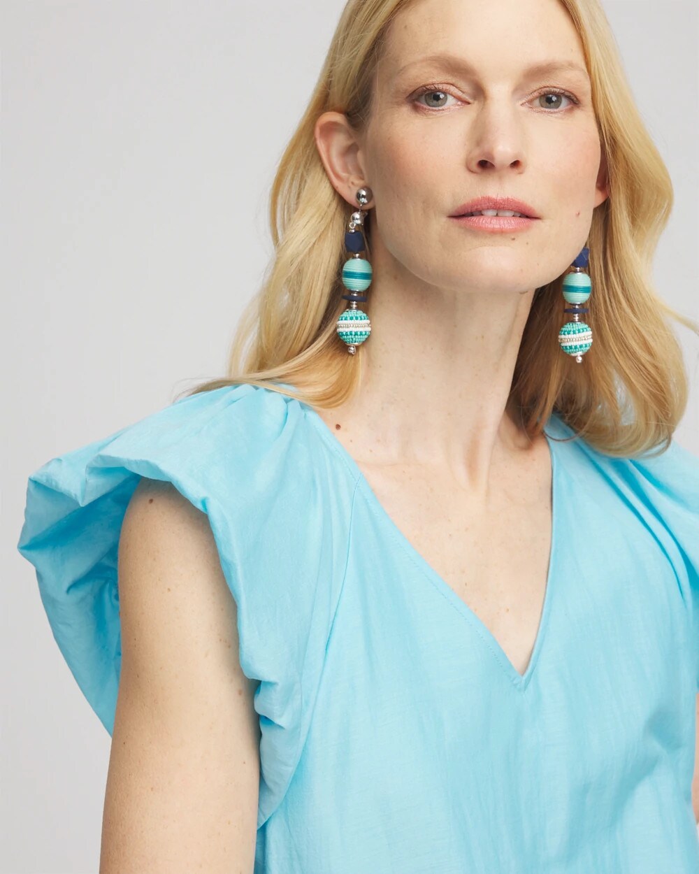 Chico's Cotton-Silk Voile Popover Dress