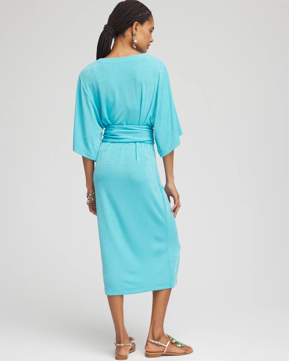 Chico's Travelers™ Kimono Sleeved V-Neck Dress
