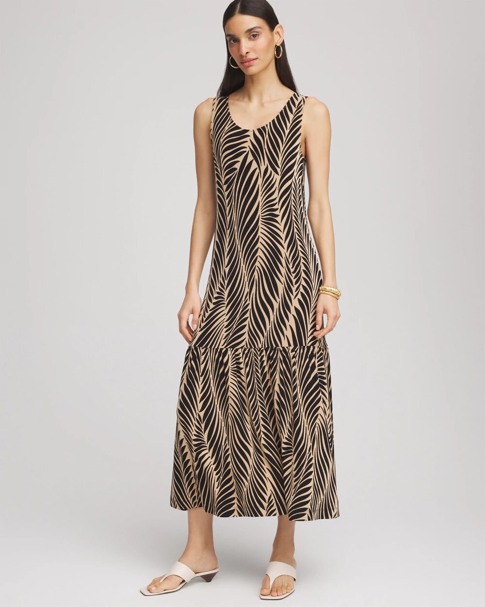 Chico's Travelers™ Palm-Frond-Motif Dress