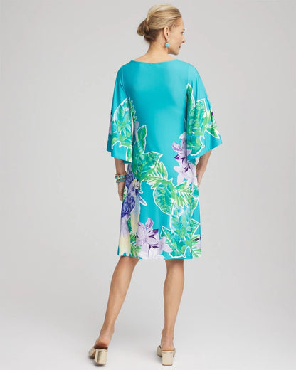 Chico's Angel-Sleeve Boat Neck Dress