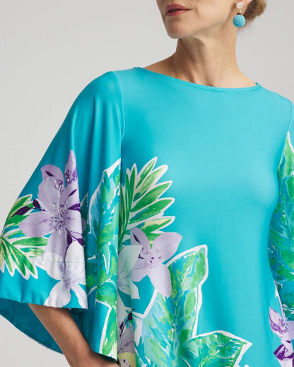 Chico's Angel-Sleeve Boat Neck Dress