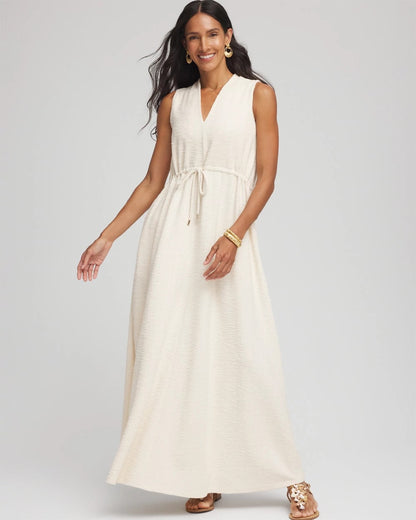 Chico's Sleeveless Tweed Maxi Dress