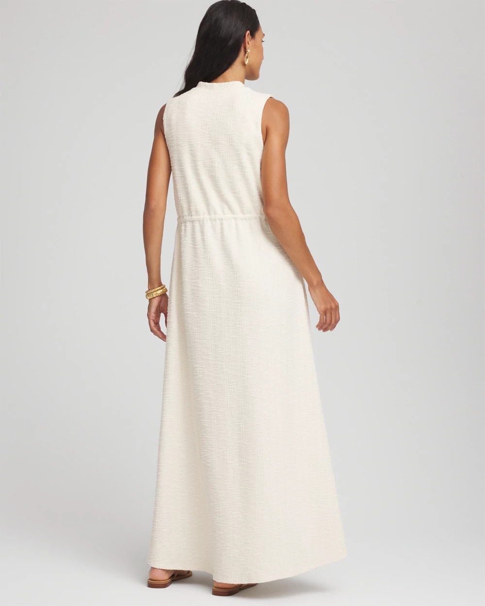 Chico's Sleeveless Tweed Maxi Dress