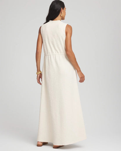 Chico's Sleeveless Tweed Maxi Dress