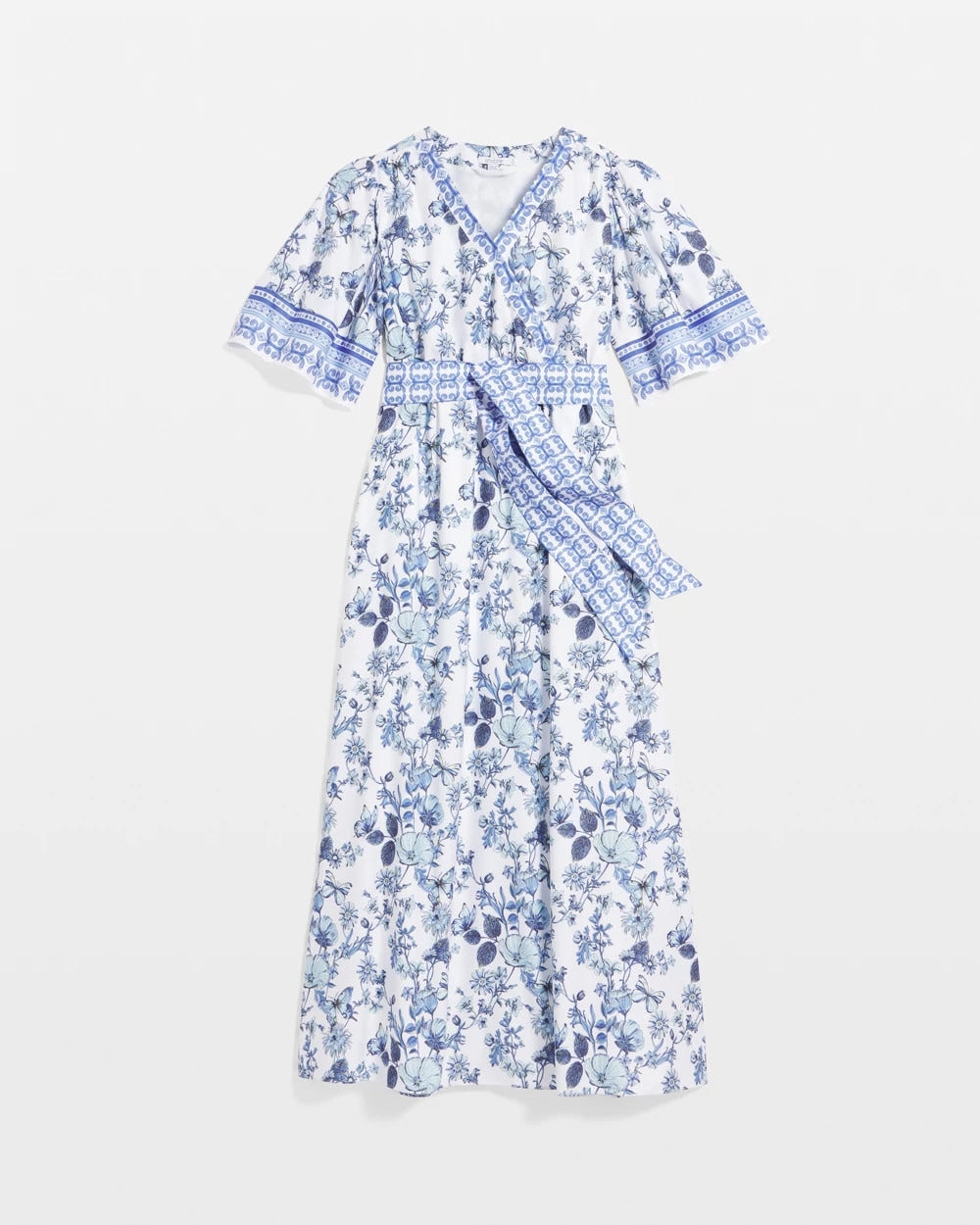 Chico's Surplice Matte Satin Maxi Dress