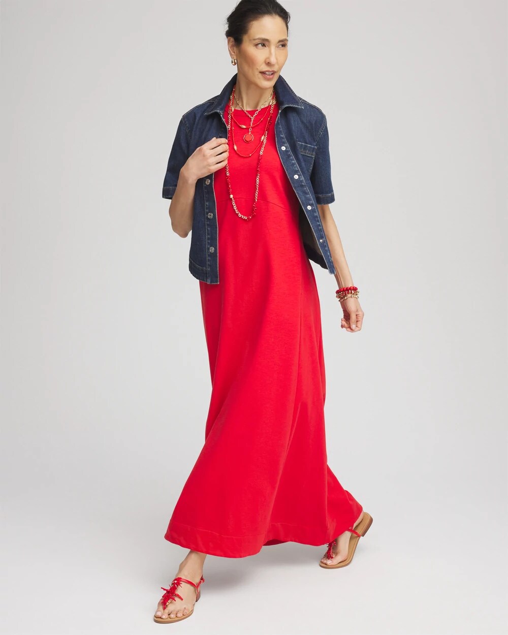 Chico's Sleeveless Midi Tank Dress