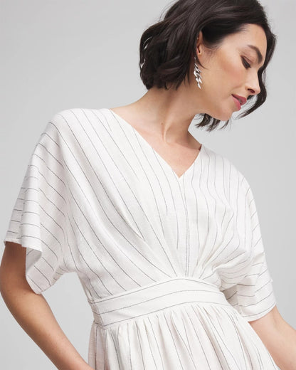 Chico's Metallic Striped Maxi Dress