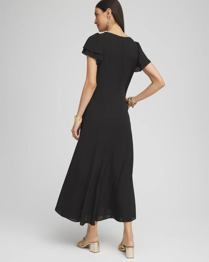 Chico's Crepe V-Neck Maxi Dress