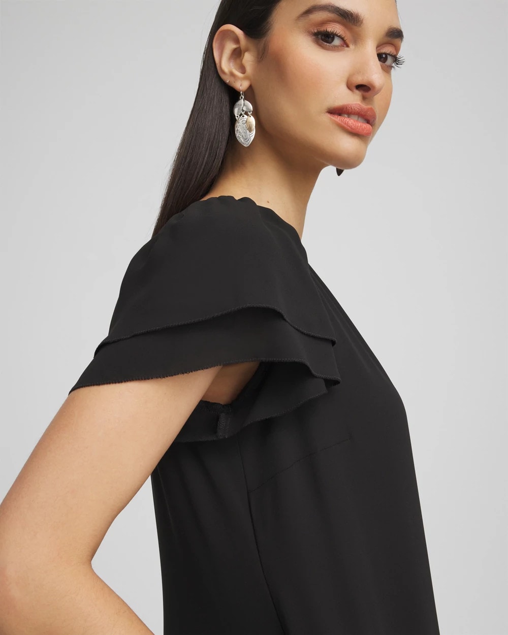 Chico's Crepe V-Neck Maxi Dress