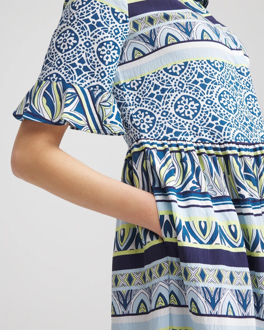 Chico's Flutter-Sleeved Maxi Dress