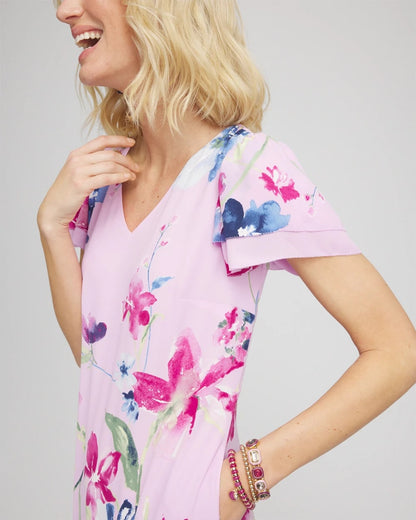 Chico's Crepe V-Neck Maxi Dress