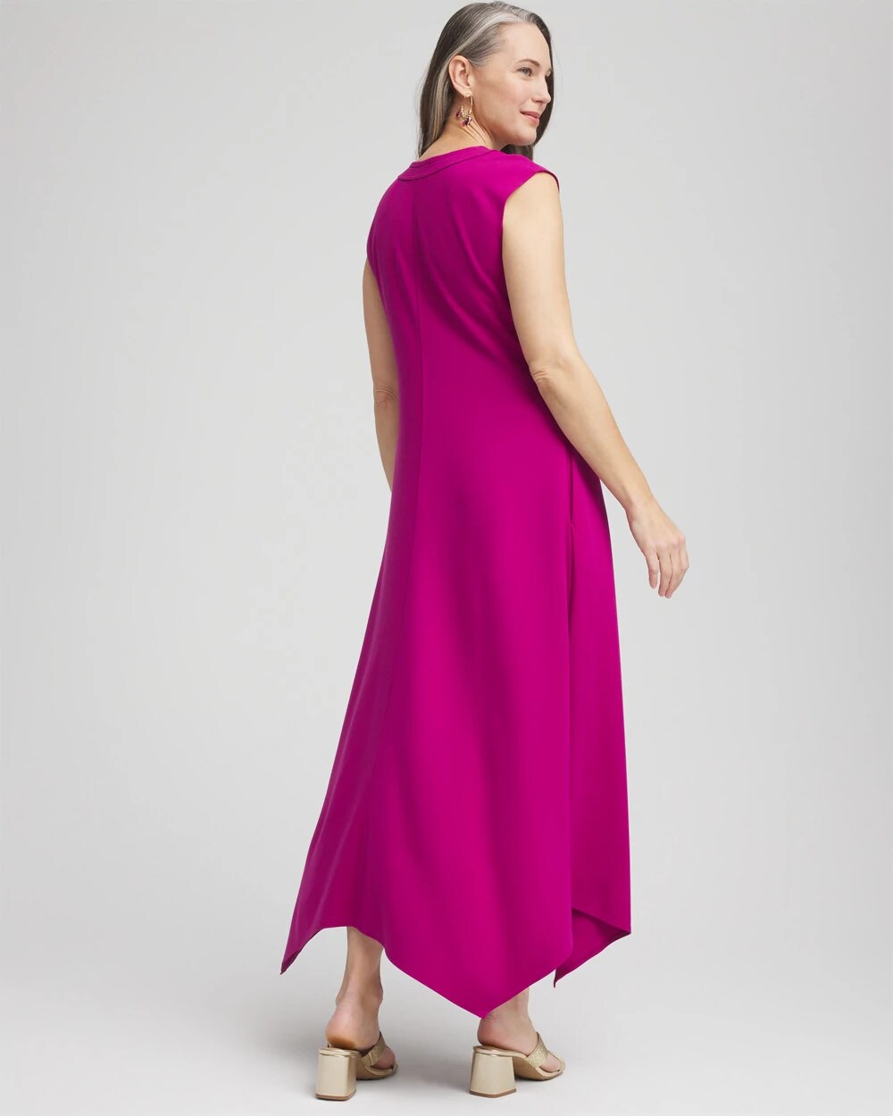 Chico's Trapunto Placket Midi Dress