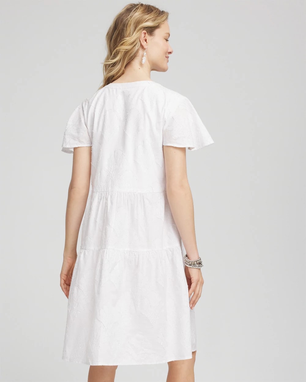Chico's Embroidered Popover Dress