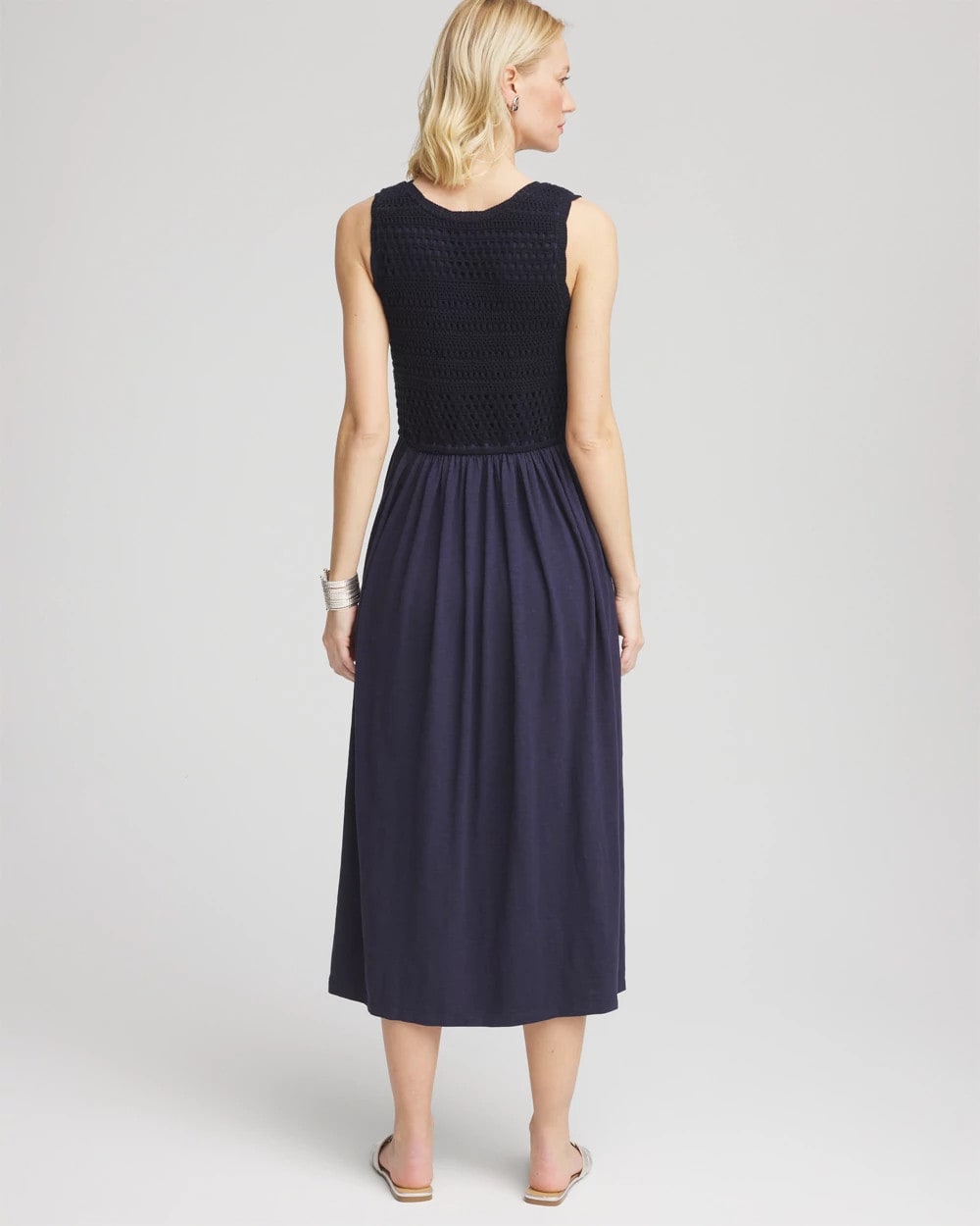 Chico's Crochet-Bodice Maxi Dress