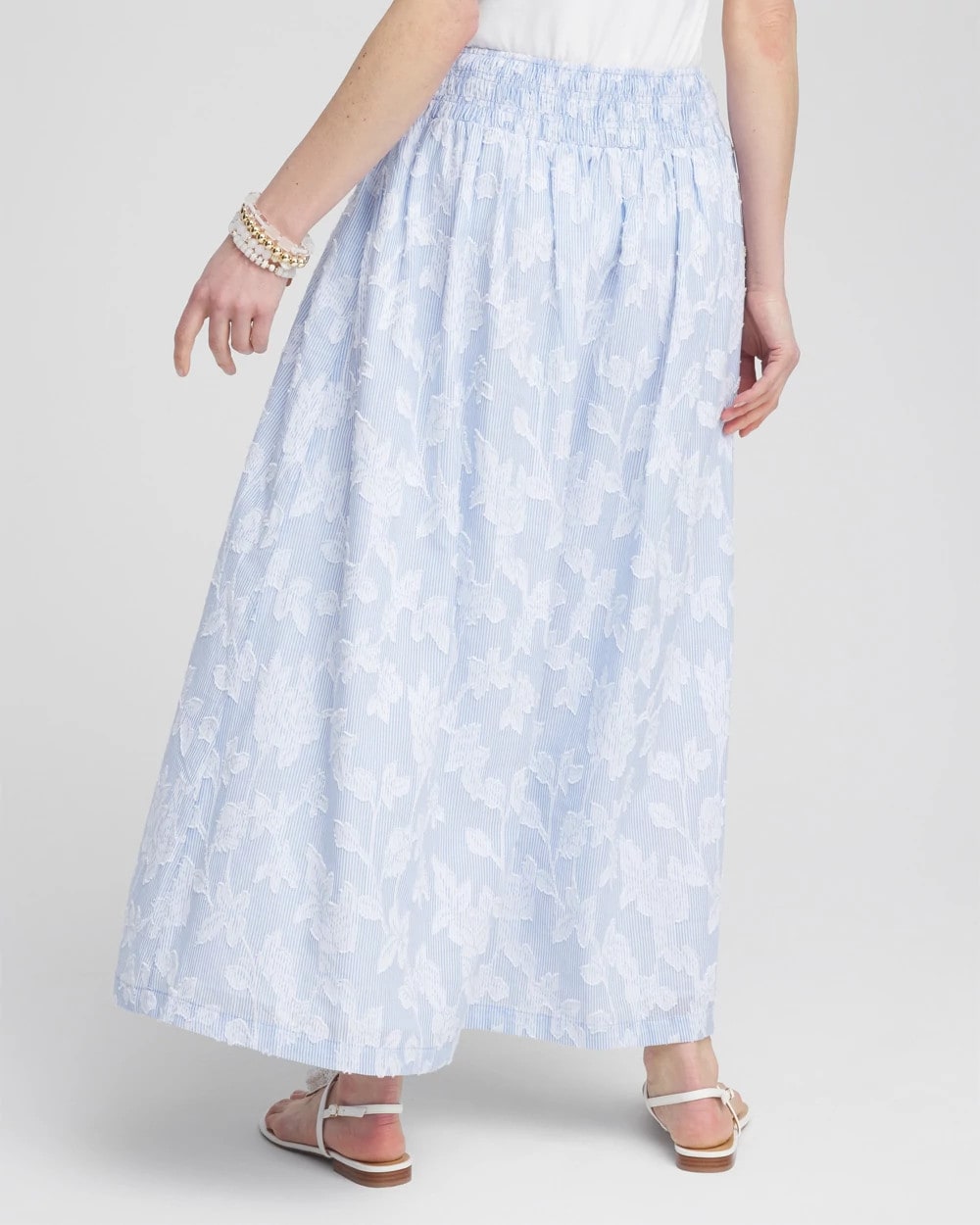 Chico's Floral Jacquard Maxi Skirt