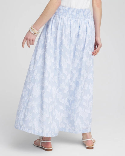 Chico's Floral Jacquard Maxi Skirt