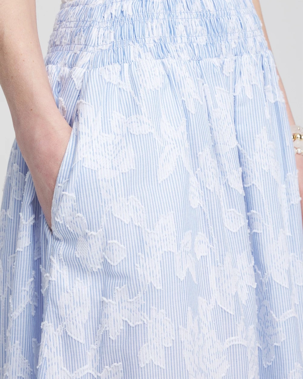 Chico's Floral Jacquard Maxi Skirt