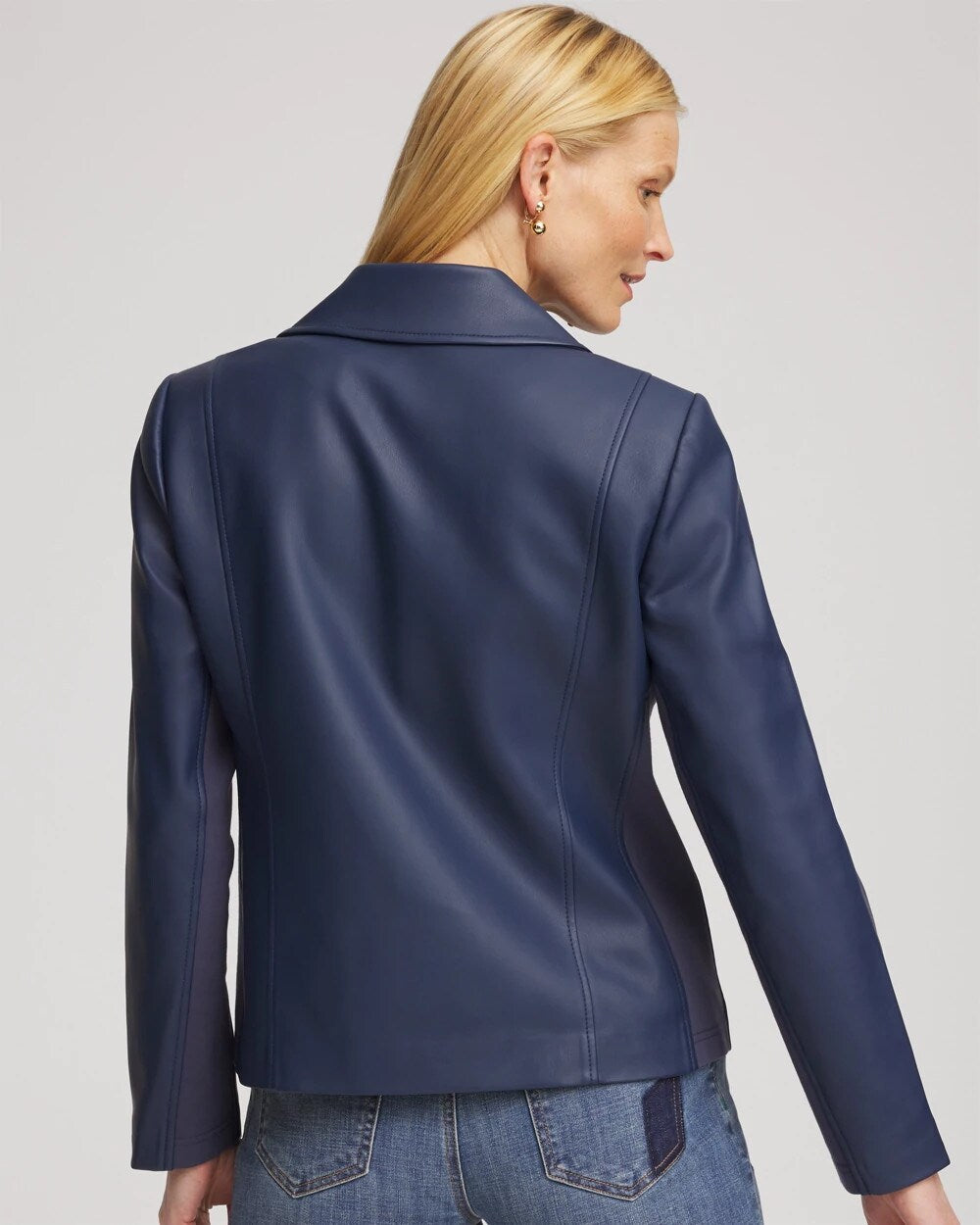 Chico's Faux Leather Moto Jacket