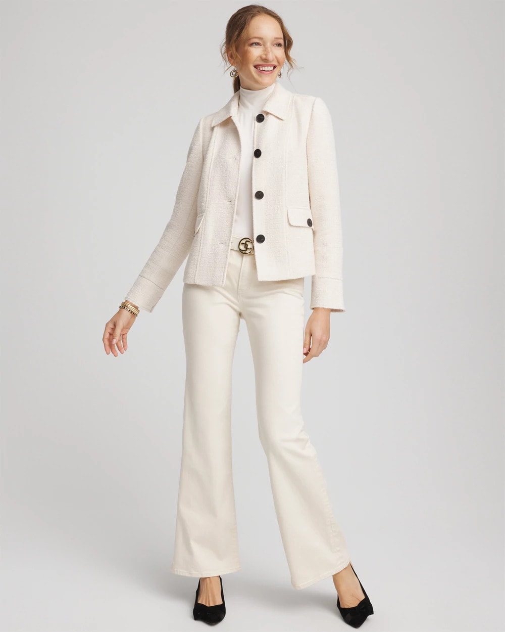 Chico's Bouclé Chore Jacket