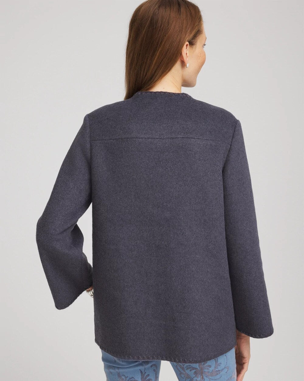 Chico's Wool Scarf Jacket