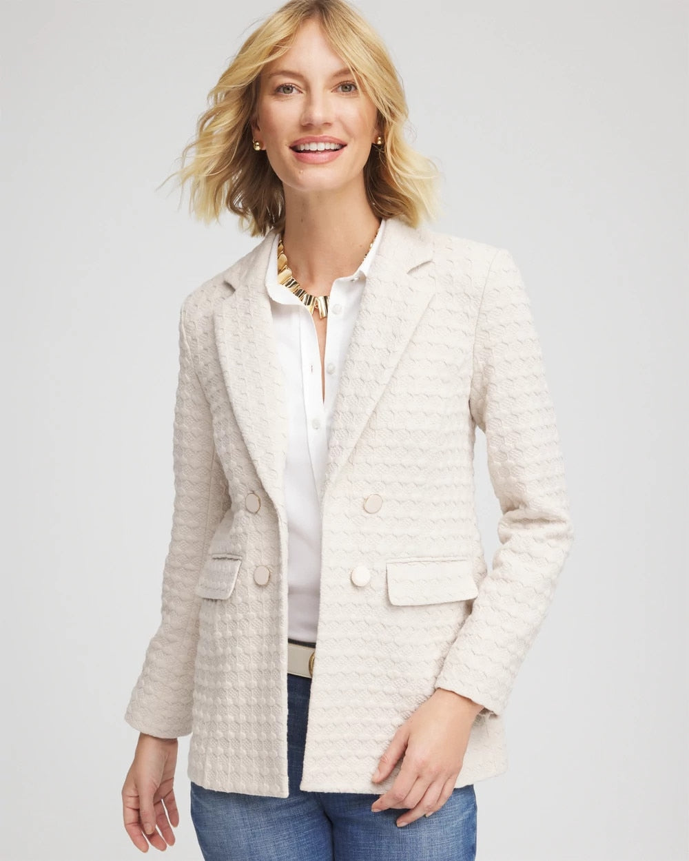 Chico's Textured Knit Blazer