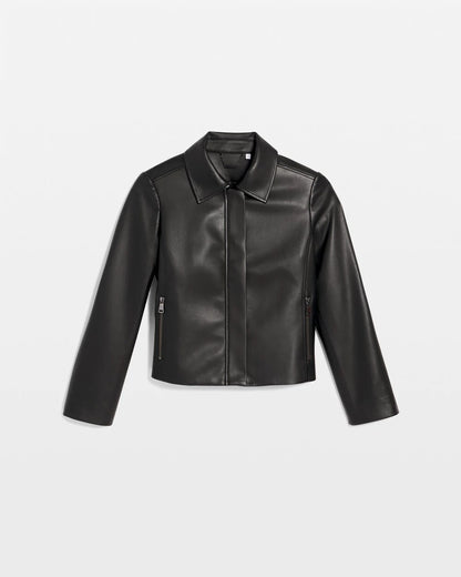 Chico's Faux Leather Zip-Front Jacket