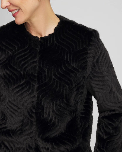 Chico's Pattern Fur Jacket