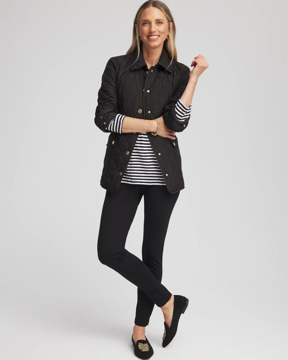Chico's Quilted Barn Jacket