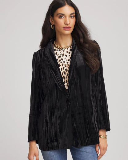 Chico's Velvet Shawl Collar Blazer