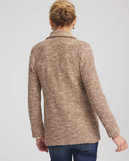 Chico's Tweed Double-Breasted Blazer