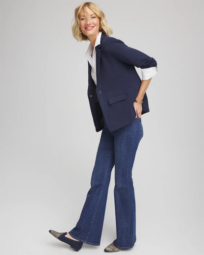 Chico's Single-Breasted Sweater Blazer